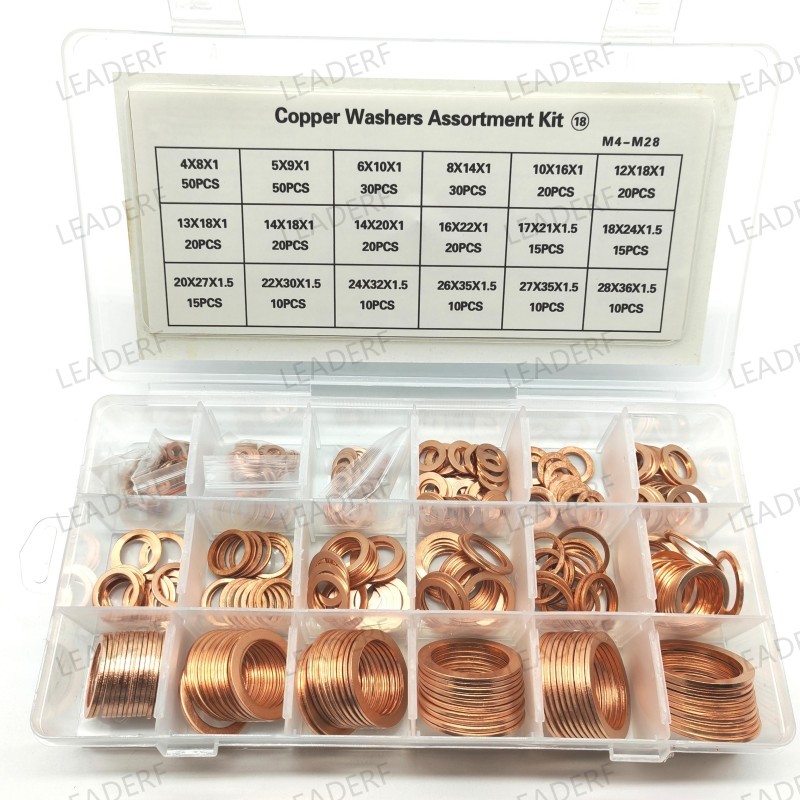 Copper washer accortments/kits for injector base washer