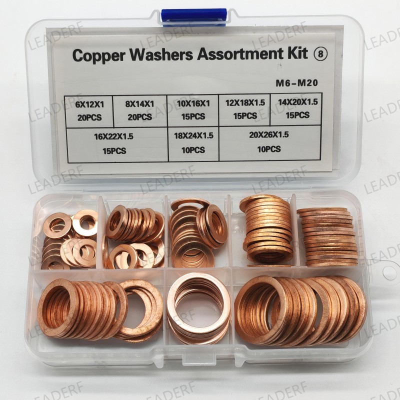 Copper washer kit assortment(8)