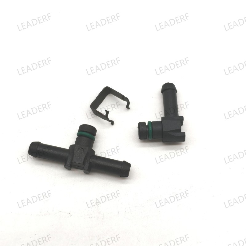 Plastic T leakoff connector for Denso injector